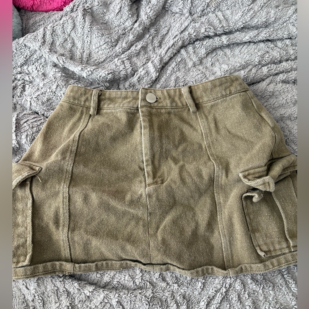 Green altar’d state Jean skirt size xs